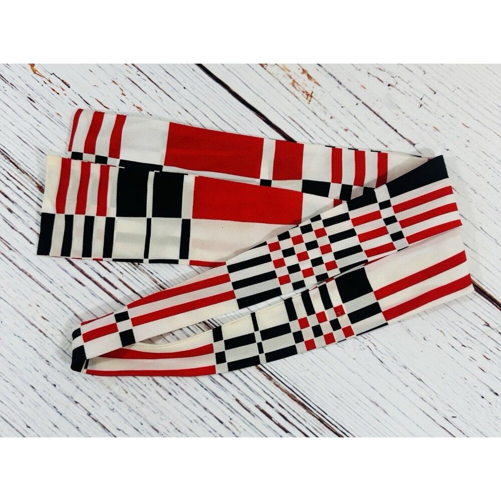 Scarf Hair Wrap Fashion Accessory One Sz 53” X 3.25” Womens Uniform Mod Feminine